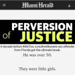 Screen shot of the article headline "Perversion of justice"